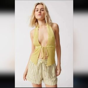 Urban Outfitters Mya Linen Pull-On Short Size S